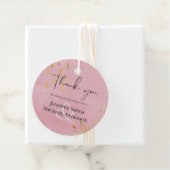 BUDGET Pusty Pink Gold Weddenschap Bedankjes Labels (In situ)