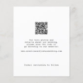 Budget QR CODE 4 foto's bruiloft met datum Flyer (Achterkant)