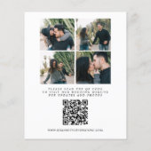 Budget QR CODE 4 foto's moderne trouwuitnodiging (Achterkant)