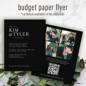 Budget QR CODE 4 foto's moderne trouwuitnodiging Flyer