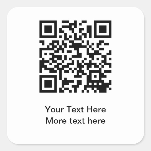 Budget QR Code Big Information Sticker Étiquettes (Devant)