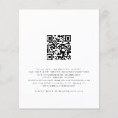 Budget QR Code Black White Weduwen Uitnodiging (Achterkant)