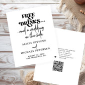 Budget QR code casual wedding save the date card