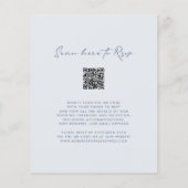 Budget QR Code Deusty Blue Monogram Weddenschap Fl Flyer (Achterkant)