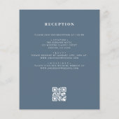 Budget QR-code Dusty Blue Leaf Wedding Invitation (Achterkant)