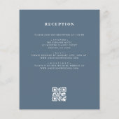 Budget QR-code Dusty Blue Leaf Wedding Invitation Flyer (Achterkant)