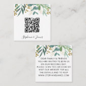 Budget QR Code Eucalyptus Berry Faire-part de mari (Devant / Derrière)