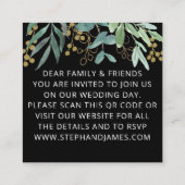 Budget QR Code Eucalyptus Faire-part de mariage no (Dos)