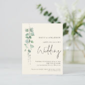 Budget QR Code Eucalyptus Ivory Weddenschap (Staand voorkant)
