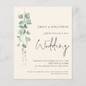 Budget QR Code Eucalyptus Ivory Weddenschap (Voorkant)