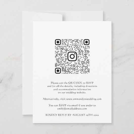 Budget QR CODE Floral Meadow Blue Grey (Achterkant)