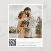 Budget QR code foto bruiloft opslaan van de datum Flyer (Achterkant)