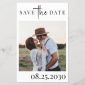 Budget QR CODE foto moderne bruiloft save the date Flyer (Voorkant)