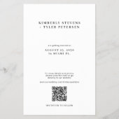 Budget QR CODE foto moderne bruiloft save the date Flyer (Achterkant)