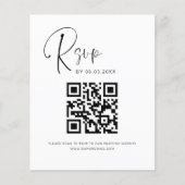 Budget QR Code Foto RSVP Weddenschap Website Flyer (Voorkant)