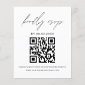 Budget QR Code Foto RSVP Weddenschap Website Flyer (Voorkant)