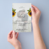 Budget QR CODE-fotopapier trouwuitnodiging Flyer (Hand)