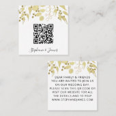 Budget QR Code Gold Foliing Faire-part de mariage (Devant / Derrière)