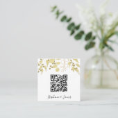 Budget QR Code Gold Foliing Faire-part de mariage (Debout devant)