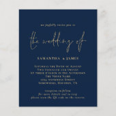 Budget QR Code Gold Navy Weduwen (Voorkant)