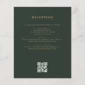 Budget QR Code Groen Goud Uitnodiging Flyer (Achterkant)