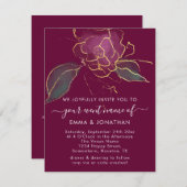 Budget QR Code Marsala Golden Flower (Voorkant / Achterkant)