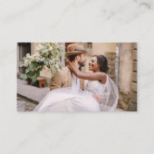 Budget QR Code Minimalist RSVP Weduwwebsite Informatiekaartje (Achterkant)