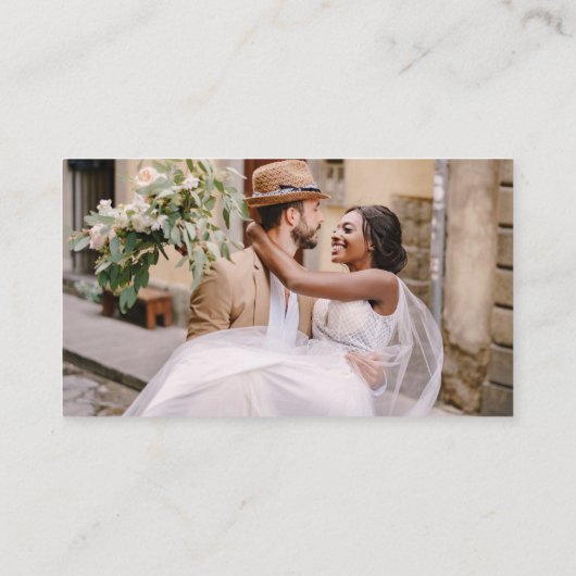 Budget QR Code Minimalist RSVP Weduwwebsite Informatiekaartje (Achterkant)