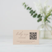 Budget QR Code Minimalist RSVP Weduwwebsite Informatiekaartje (Staand voorkant)