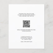 Budget QR CODE multi foto bruiloft bewaar de datum (Achterkant)