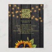 Budget QR code rustige elegant bruiloft Uitnodigin Flyer (Achterkant)