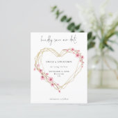 Budget QR code Sakura Cherry Blossom sparen de dat (Staand voorkant)