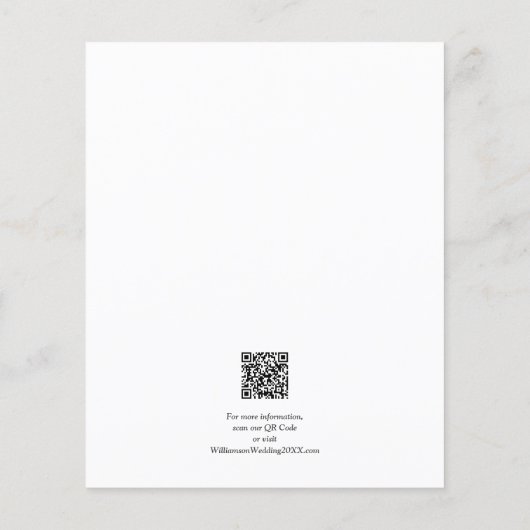 Budget QR Code Weddenschap Foto Opslaan Datum (Achterkant)