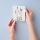 Budget QR Code Weddenschap Foto Opslaan Datum Flyer (Hand)