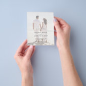 Budget QR Code Weddenschap Foto Opslaan Datum Flyer (Hand)
