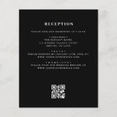Budget QR Code Zwart-wit Uitnodiging voor het Huwe (Achterkant)