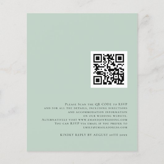 Budget QR Eucalyptus Ivory Sage We Weduwen (Achterkant)