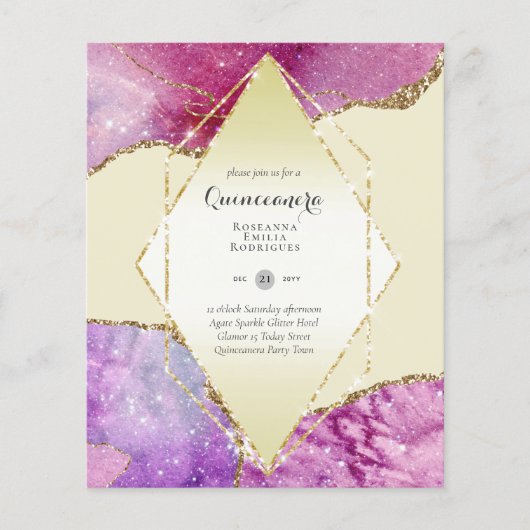 BUDGET QUINCEANERA - AGATE Sparkles Glamor Chic Flyer (Voorkant)