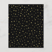 Budget Quinceanera - Black Gold Royal Blue Invite Flyer (Achterkant)