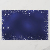 Budget Quinceanera navy blue Silver Save date (Achterkant)