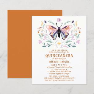 Budget Quinceañera Pink Paars Butterfly Floral