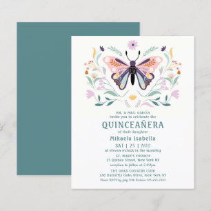Budget Quinceañera Pink Paars Butterfly Floral