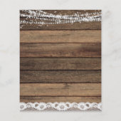 Budget Quinceanera Rustic Farmhouse Lace Flyer (Achterkant)