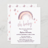Budget Rainbow Boho oh baby roze Baby shower (Voorkant / Achterkant)