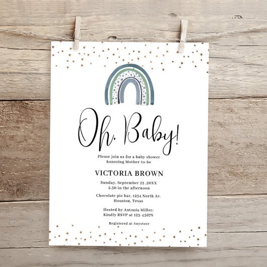 Budget Rainbow Boy Baby shower