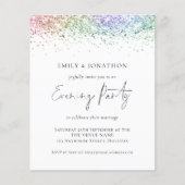 BUDGET Rainbow Glitter Evening Invite (Voorkant)