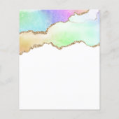 Budget Rainbow Pastel Gold Agate Geode Birthday (Achterkant)