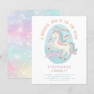 Budget Rainbow Unicorn Girl's Birthday Party