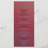 Budget Receptie Earth-tone Red Grote Waarde Fab Menu (Achterkant)