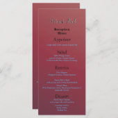 Budget Receptie Earth-tone Red Grote Waarde Fab Menu (Voorkant / Achterkant)